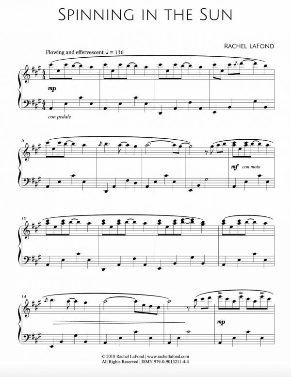 Spinning in the Sun Sheet Music