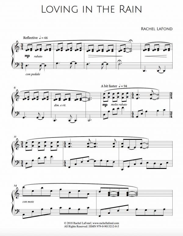 Loving in the Rain - Sheet Music