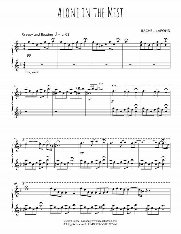Alone in the Mist - Sheet Music