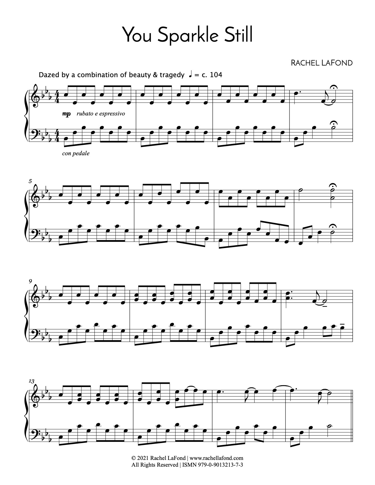 Shout to the Sun - Sheet Music - Rachel LaFond